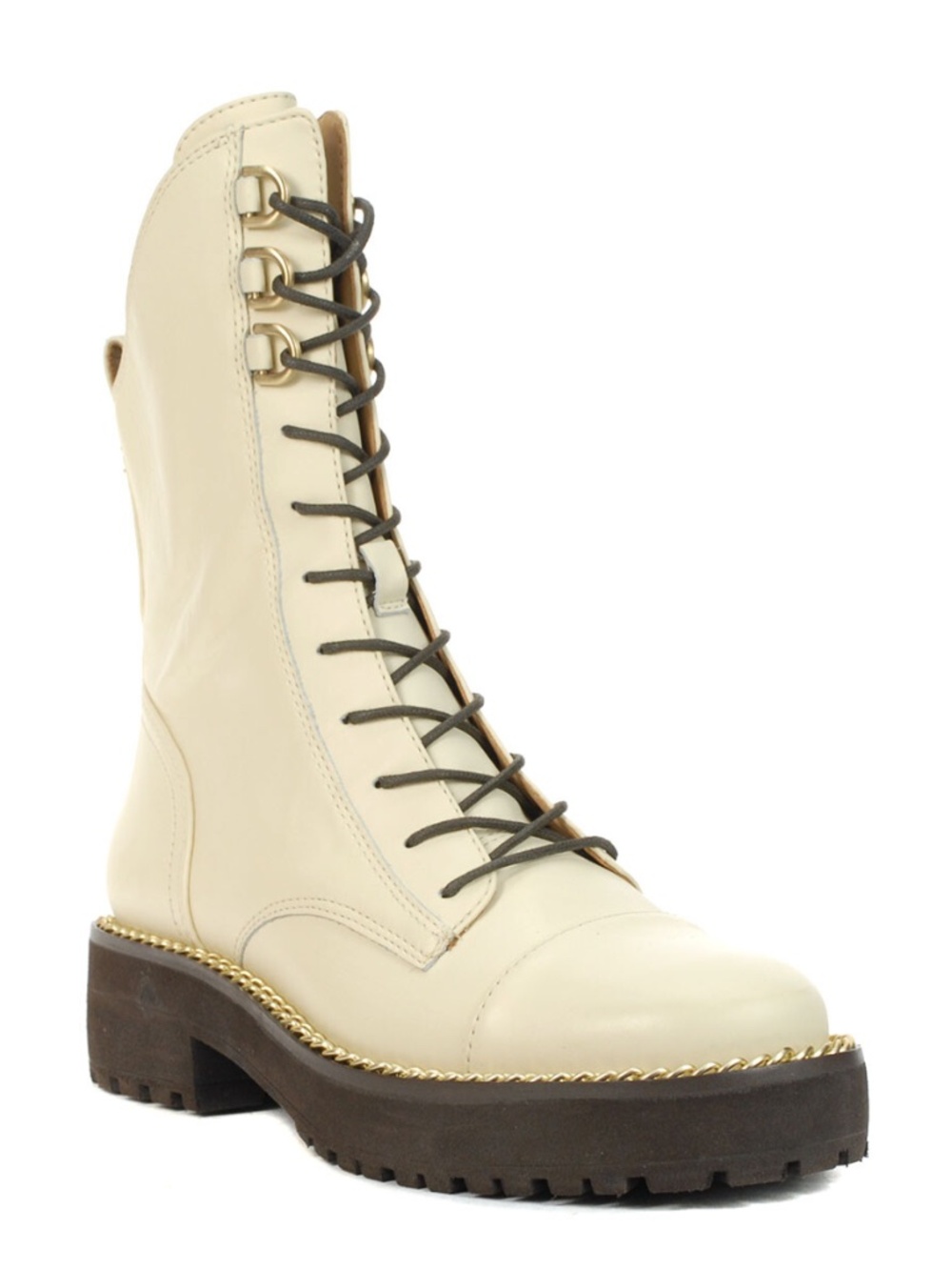 Sam Edelman Boots Size 7 Lenley Combat Boot Modern Ivory NEW